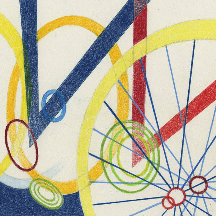 Colored pencil - by HENDRICKSON, Kate - titled: Life is Better on a Bike