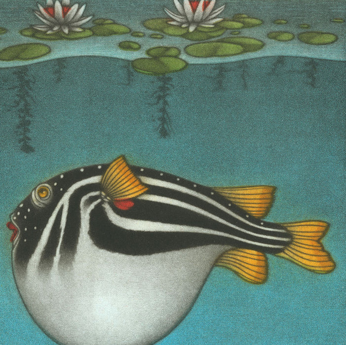 Michel Estebe - Poisson Lune - color mezzotint - fish - detail
