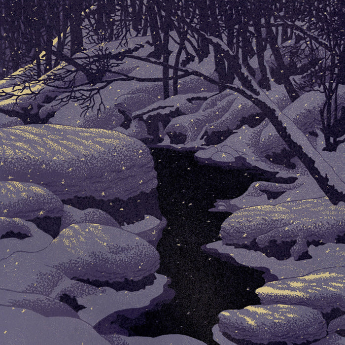 Linocut - by HAYS, William H. - titled: Winter Blanket