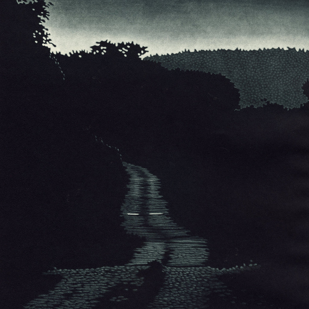 Jukka Vanttinen - Nomad - mezzotint - negative space road black