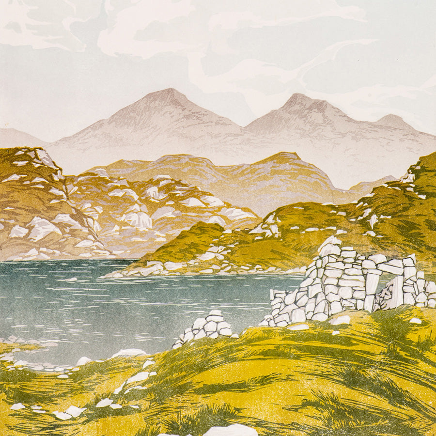 Laura Boswell: Chiltern Seasons Summer, Japanese watercolor woodblock —  Mesh Art Gallery