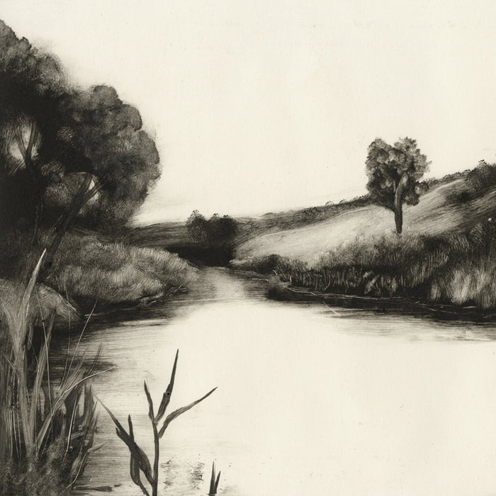 Marketa Kemp - Werribee River I  - Monoprint, 2017