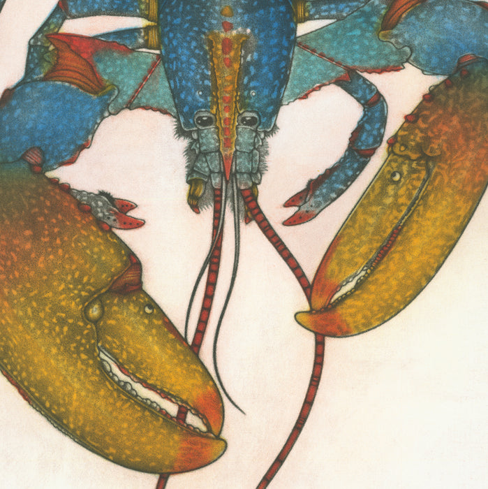 Michel Estebe - Homard Bleu de Bretagne - Blue Lobster from Brittany - color mezzotint