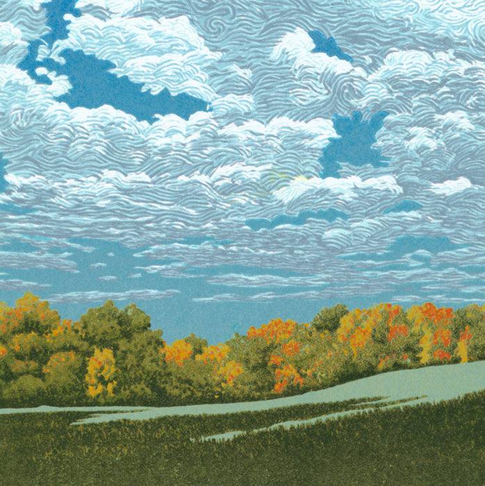 William Hays - Fair Skies - color linocut